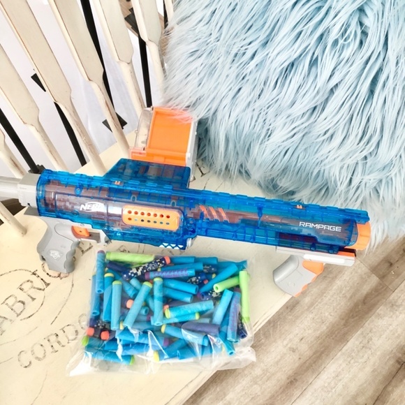 Nerf, N-Strike, Elite Rampage, Sonic Ice Blue Blaster, With Over 80 Darts - Picture 7 of 13